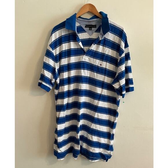Tommy Hilfiger Adult Mens XXL Striped Collared Short Sleeve Polo Shirt - Picture 1 of 8